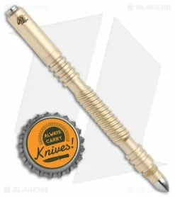 Hinderer Knives Brass Spiral Investigator Pen Bead Blasted -Outlet Kitchen Knives Store Hinderer Knives Brass Spiral Investigator Pen Bead Blasted BHQ 109171 jr bottlecap