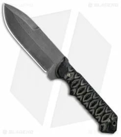 J2 Knives J-2 Knives Spear Point Fixed Blade Diamondback Micarta (4.75" Acid Wash)