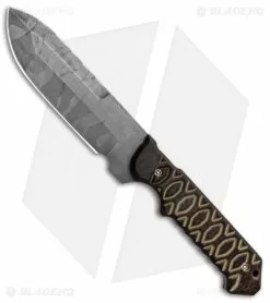 J2 Knives J-2 Knives Spear Point Fixed Blade Diamondback Micarta (5.25" Acid Wash/Camo)