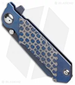 J2 Knives J-2 Knives Titanium Tanto Frame Lock Knife (3.75" Ti Blurple) -Outlet Kitchen Knives Store J 2 Ti Tanto FL Ti Blurple BHQ 50014 jr spine