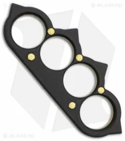JB Knife & Tool The Rake Knuckles - Brass/Black G-10