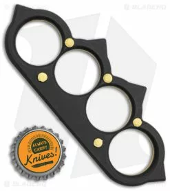 JB Knife & Tool The Rake Knuckles - Brass/Black G-10 -Outlet Kitchen Knives Store JB Knife and Tool The Rake Knuckle Brass BHQ 146291 jr bottlecap