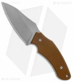 Jake Hoback Knives Jake Hoback Shepherd Fixed Blade Knife Brown G-10 (3.25" Stonewash)
