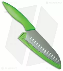 KAI My First Chef's Knife Fixed Blade Green (5.5" Full Serr) AB5090