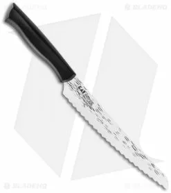 KAI Inspire 9" Hammered Bread Kitchen Knife Black