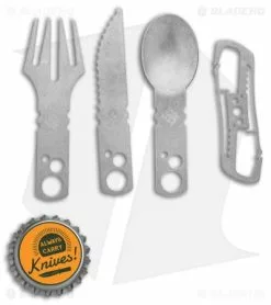 Koch Tools TiWare Camp Utensil Set - Stonewashed Titanium -Outlet Kitchen Knives Store Koch Tools TiWare SW Ti BHQ 85213 jr bottlecap