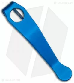 Lynch Northwest Spyderco Titanium Replacement Pocket Clip (Blue Ano)
