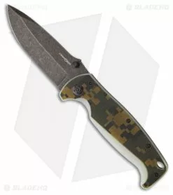 MARSER Kampfer 6 Frame Lock Knife Camo G-10 (3.75" Black Stonewash)