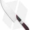 Mattia Borrani Bowie Chef Knife Black/Red G-Carta Recon Stone (8")
