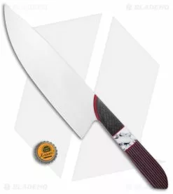 Mattia Borrani Bowie Chef Knife Black/Red G-Carta Recon Stone (8") -Outlet Kitchen Knives Store Mattia Borrani Chefs Knife Bowie Black Red G Carta Recon Stone BHQ 102986 jr bottlecap
