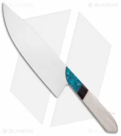 Mattia Borrani Chef's Knife Bowie Blue Died Maple/Ivory Juma (8")