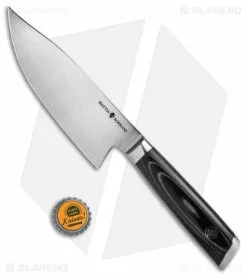 Mattia Borrani Production 7" Bowie Chef Kitchen Knife (Damascus) -Outlet Kitchen Knives Store Mattia Borrani Production 7in Bowie Chef Kitchen Knife Damascus BHQ 114580 td size
