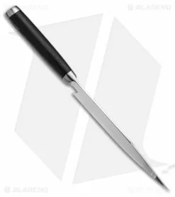 Mattia Borrani Production 7" Bowie Chef Kitchen Knife (Damascus) -Outlet Kitchen Knives Store Mattia Borrani Production 7in Bowie Chef Kitchen Knife Damascus BHQ 114580 td spine