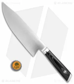 Mattia Borrani Production 8" Bowie Chef Kitchen Knife (Satin VG-10) -Outlet Kitchen Knives Store Mattia Borrani Production 8in Bowie Chef Kitchen Knife Satin VG 10 BHQ 114578 td size