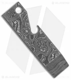 Maverick Customs 2.6" Tiny Damascus Pocket Pry Bar Bottler Opener