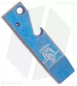 Maverick Customs 2.5" Tiny Titanium Pry Bar Bottler Opener -Blue