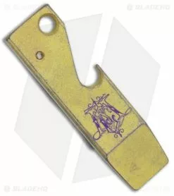 Maverick Customs 2.5" Tiny Titanium Pry Bar Bottler Opener - Gold