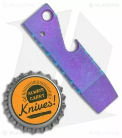 Maverick Customs 2.5in Tiny Titanium Pry Bar Bottler Opener - Purple -Outlet Kitchen Knives Store Maverick Customs 2.5in Tiny Ti Pry Bar Bottle Opener Purple SW BHQ 136118 jr bottlecap