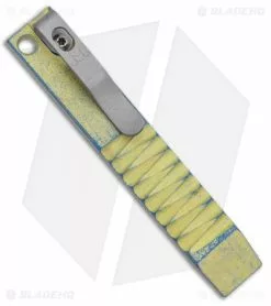 Maverick Customs 4" Pocket Pry Bar Tool Titanium Grey Alternating Zig-Zag