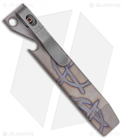 Maverick Customs 4" Ti Pocket Pry Bar Bottle Opener Tool - Anarchy Flamed 1 Maverick Customs 4" Ti Pocket Pry Bar Bottle Opener Tool - Anarchy Flamed