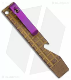 Maverick Customs Pocket Pry Bar Tool Frag SW Bronze/Purple Titanium (4")