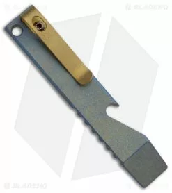 Maverick Customs Pocket Pry Bar Tool Milled Blue/Gold Titanium (4")