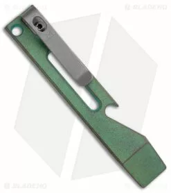 Maverick Customs Pocket Pry Bar Tool Milled Green/Gray Titanium (4")