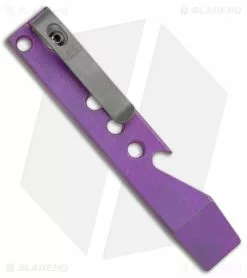 Maverick Customs Pocket Pry Bar Tool Milled SW Purple/Gray Titanium (4")