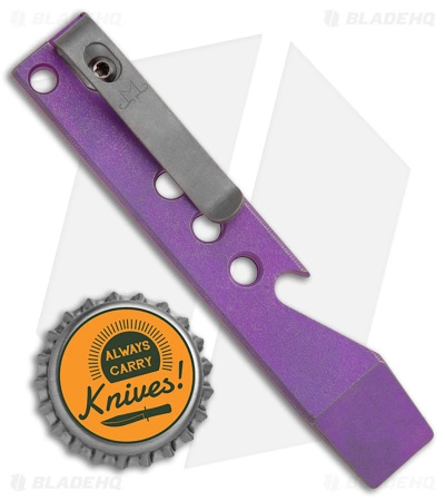 Maverick Customs Pocket Pry Bar Tool Milled SW Purple/Gray Titanium (4") 3 Maverick Customs Pocket Pry Bar Tool Milled SW Purple/Gray Titanium (4") - Image 3