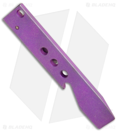Maverick Customs Pocket Pry Bar Tool Milled SW Purple/Gray Titanium (4") 2 Maverick Customs Pocket Pry Bar Tool Milled SW Purple/Gray Titanium (4") - Image 2