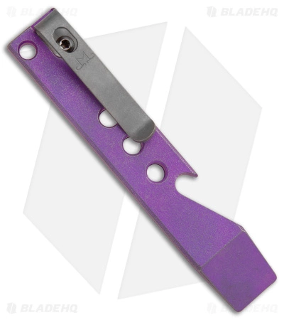 Maverick Customs Pocket Pry Bar Tool Milled SW Purple/Gray Titanium (4") 1 Maverick Customs Pocket Pry Bar Tool Milled SW Purple/Gray Titanium (4")