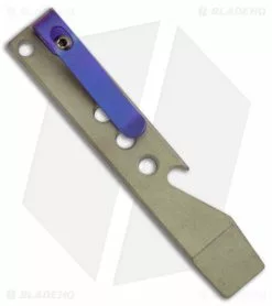 Maverick Customs Pocket Pry Bar Tool Light Green/Blue/Purple Titanium (4")