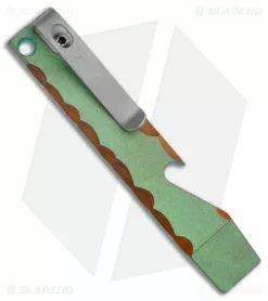 Maverick Customs Pocket Pry Bar Tool Rock Green/Copper Titanium (4")