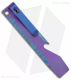Maverick Customs Pocket Pry Bar Tool Rock Purple/Blue Titanium (4")