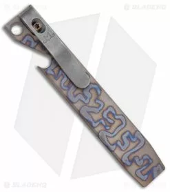 Maverick Customs 4" Ti Pocket Pry Bar Tool - Snake Flamed