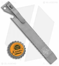 Maverick Customs 5.25 Pocket Pry Bar Bottle Opener Ti Stonewash Milled Sides -Outlet Kitchen Knives Store Maverick Customs 5.25in Pocket Pry Bar Bottle Opener Tool Ti SW Milled Sides BHQ 136116 jr bottlecap