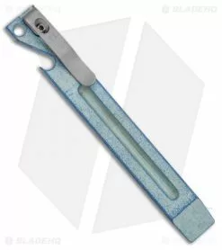 Maverick Customs 5.25" Titanium Pocket Pry Bar Bottle Opener - Fuller Blue/Green