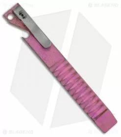Maverick Customs 5.25 Pocket Pry Bar Tool Ti Purple Alternating Zig-Zag