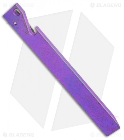 Maverick Customs 5.25" Ti Pocket Pry Bar And Bottle Opener - Fragtanium Purple 2 Maverick Customs 5.25" Ti Pocket Pry Bar And Bottle Opener - Fragtanium Purple - Image 2
