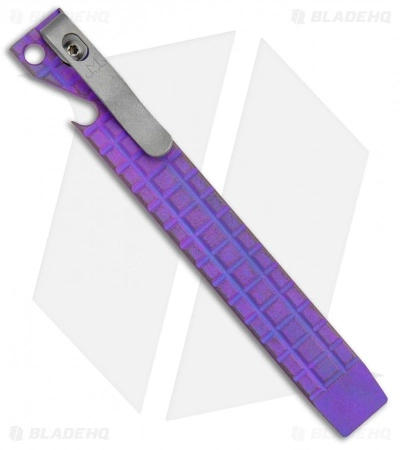 Maverick Customs 5.25" Ti Pocket Pry Bar And Bottle Opener - Fragtanium Purple 1 Maverick Customs 5.25" Ti Pocket Pry Bar And Bottle Opener - Fragtanium Purple