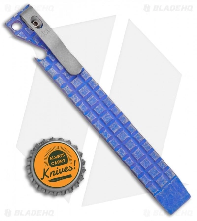 Maverick Customs Pocket Pry Bar Tool Ti Bottle Opener- (5.5" Blue Fragtanium) 3 Maverick Customs Pocket Pry Bar Tool Ti Bottle Opener- (5.5" Blue Fragtanium) - Image 3