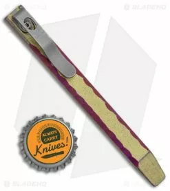 Maverick Customs 5" Slim Ti Pocket Pry Bar Tool - Gold/Purple Rock -Outlet Kitchen Knives Store Maverick Customs 5in Slim Ti Pocket Pry Bar Tool Gold Purple Rock BHQ 126296 jr bottlecap