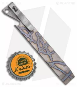 Maverick Customs 5" Ti Pocket Pry Bar Bottle Opener Tool - Anarchy -Outlet Kitchen Knives Store Maverick Customs 5in Ti Pocket Pry Bar Anarchy Flamed BHQ 141689 jr bottlecap