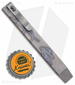 Maverick Customs 5" Ti Pocket Pry Bar Bottle Opener Tool - Anarchy Flamed -Outlet Kitchen Knives Store Maverick Customs 5in Ti Pocket Pry Bar Anarchy Flamed Gray Clip BHQ 141691 jr bottlecap