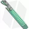 Maverick Customs 5" Ti Pocket Pry Bar Bottle Opener Tool - Green Alt Zig Zag