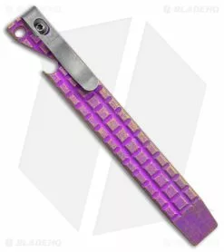 Maverick Customs 5" Ti Pocket Pry Bar Bottle Opener Tool - Purple/Gold Frag