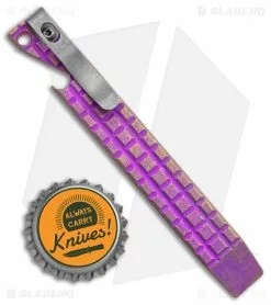Maverick Customs 5" Ti Pocket Pry Bar Bottle Opener Tool - Purple/Gold Frag -Outlet Kitchen Knives Store Maverick Customs 5in Ti Pocket Pry Bar Bottle Opener Purple Gold Fragtanium BHQ 141612 jr bottlecap