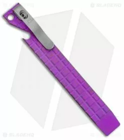 Maverick Customs Pocket Pry Bar Tool Ti Bottle Opener- (5.25" Purple Fragtanium)