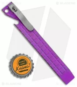Maverick Customs Pocket Pry Bar Tool Ti Bottle Opener- (5.25" Purple Fragtanium) 5 Maverick Customs Pocket Pry Bar Tool Ti Bottle Opener- (5.25" Purple Fragtanium) -Outlet Kitchen Knives Store Maverick Customs 5in Ti Pocket Pry Bar Bottle Opener Tool Purple Frag BHQ 136105 jr bottlecap