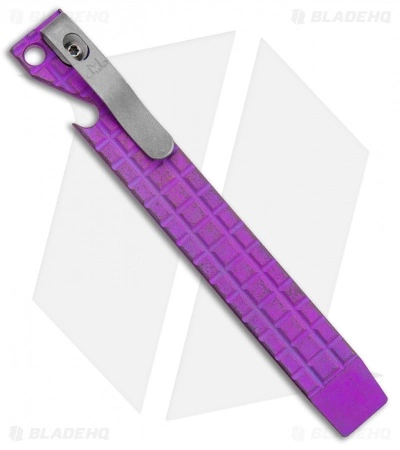 Maverick Customs Pocket Pry Bar Tool Ti Bottle Opener- (5.25" Purple Fragtanium) 1 Maverick Customs Pocket Pry Bar Tool Ti Bottle Opener- (5.25" Purple Fragtanium)